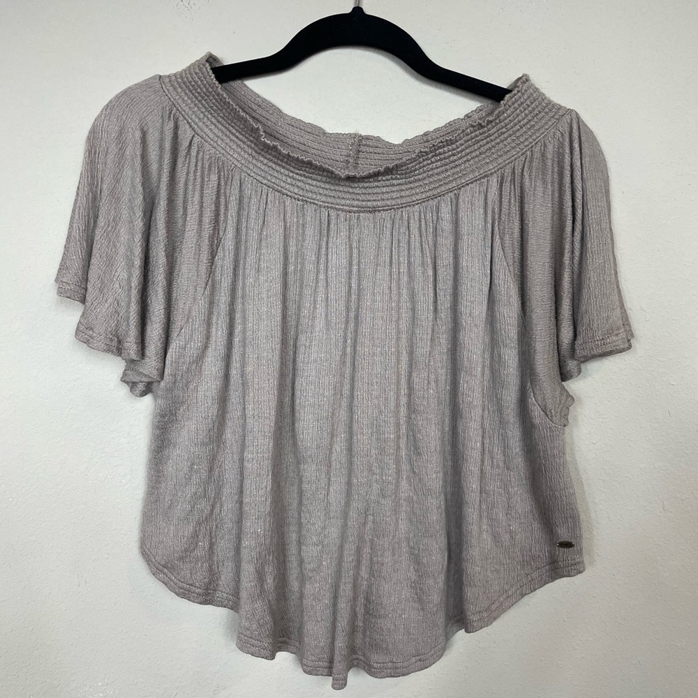O'Neill Womens Sahara off shoulder‎ viscose blend top blouse shirts, sz S, EUC
